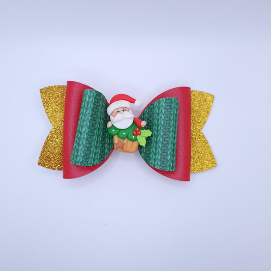 Christmas Bow with Character 5"