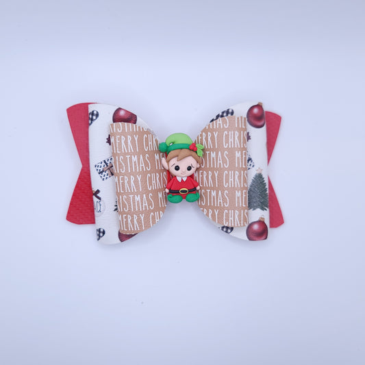 Christmas Bow with Character 5"