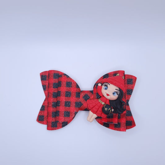 Christmas Bow with Character 5"